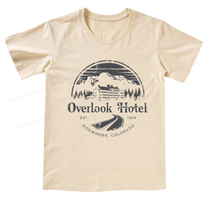 Pagewings Overlook Hotel V-neck T-shirt