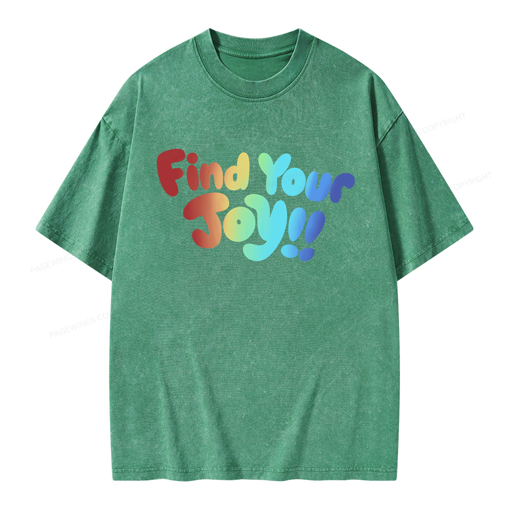 Pagewings Find Your Joy Unisex Washed T-shirt