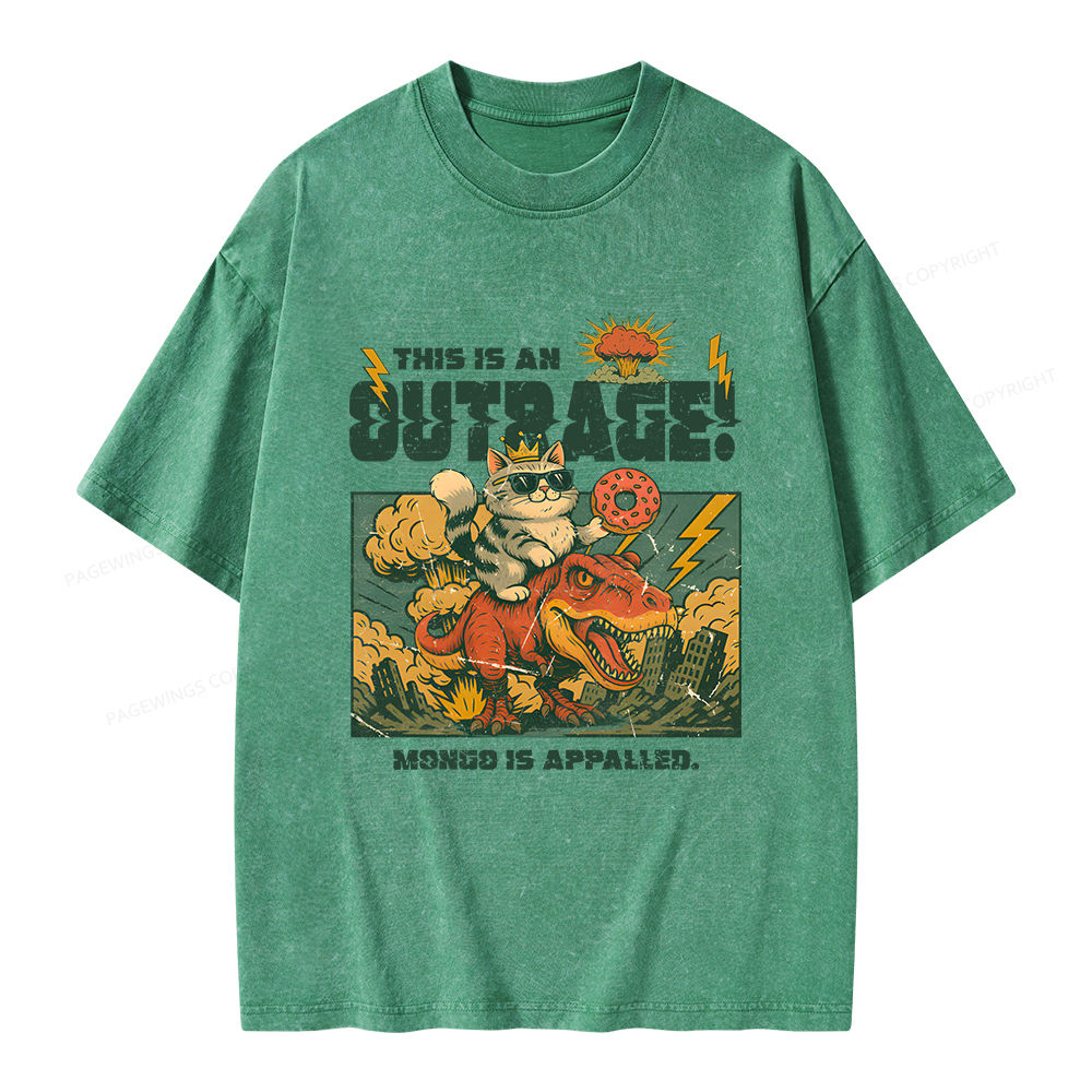 Pagewings This Is An Outrage Unisex Washed T-shirt