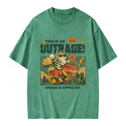 Pagewings This Is An Outrage Unisex Washed T-shirt
