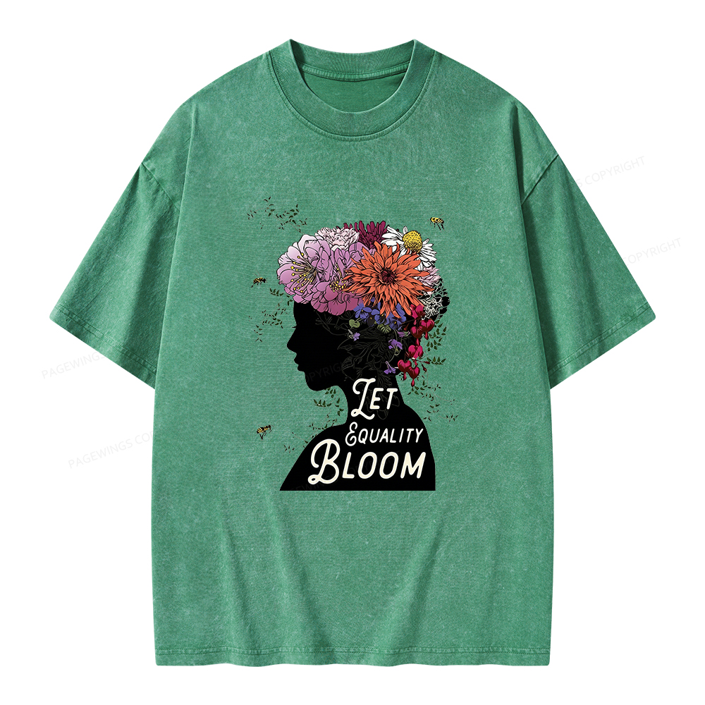 Pagewings Let Equality Bloom Unisex Washed T-shirt