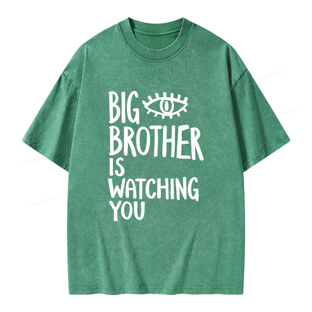 Pagewings Big Brother Is Watching You Unisex Washed T-shirt