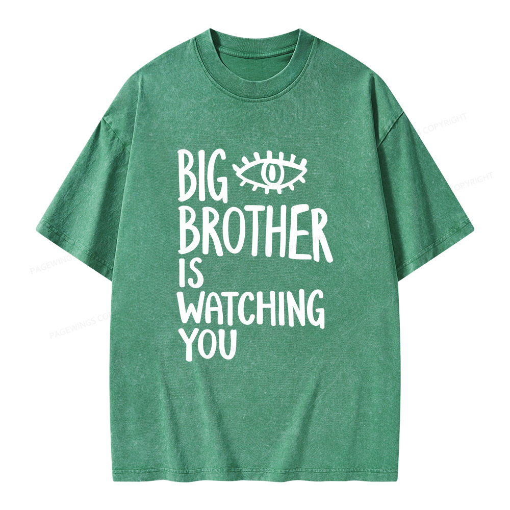 Pagewings Big Brother Is Watching You Unisex Washed T-shirt