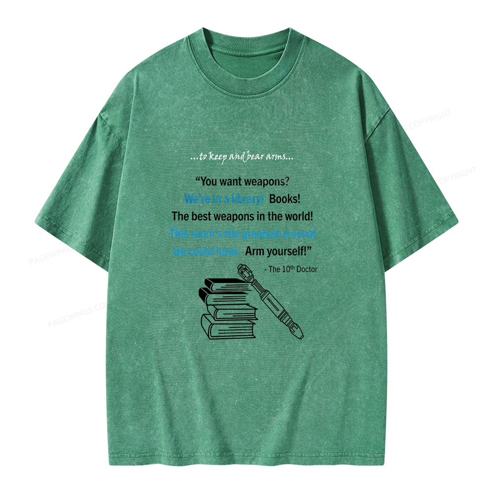 Pagewings We're In A Library Unisex Washed T-shirt