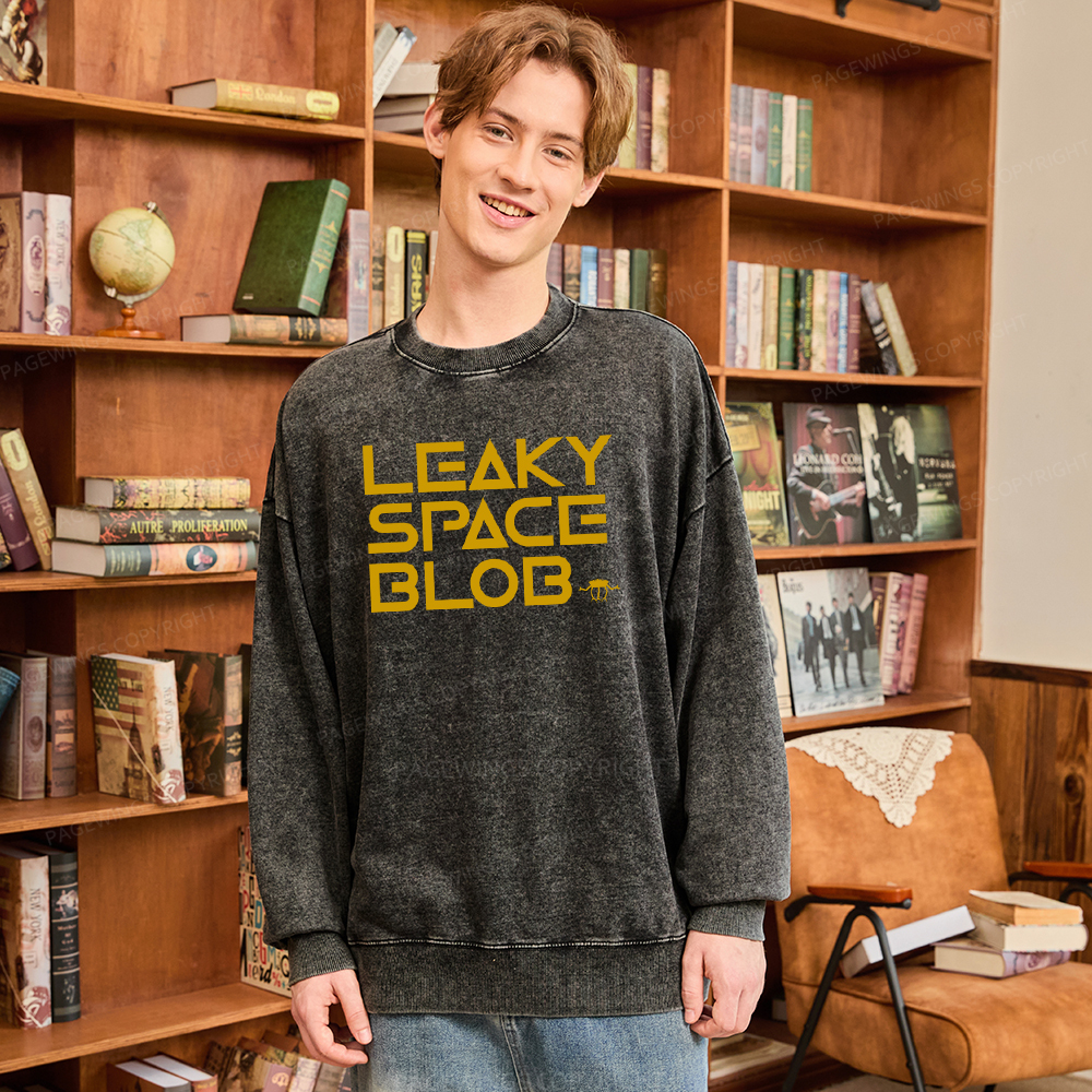 Pagewings Leaky Space Blob Washed Sweatshirt