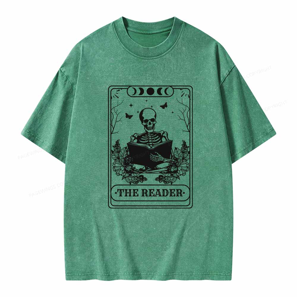 Pagewings The Reader Unisex Washed T-shirt