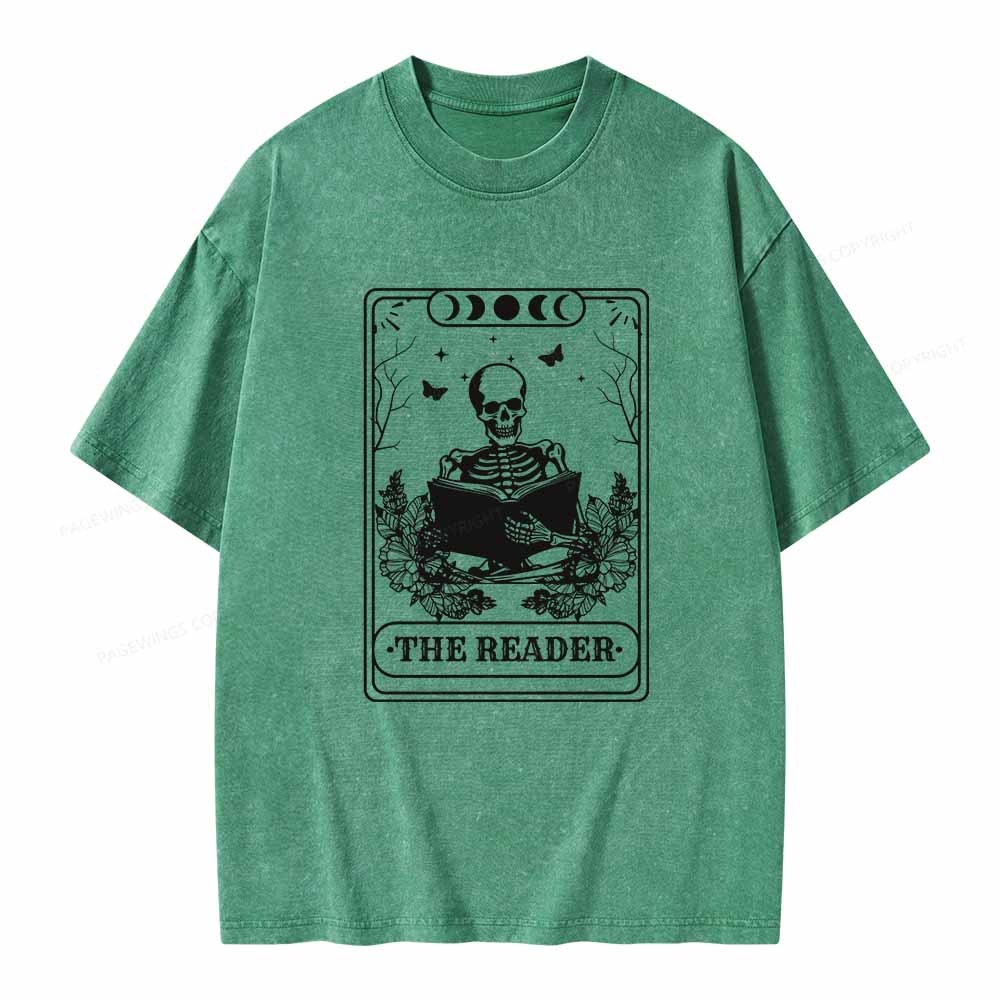 Pagewings The Reader Unisex Washed T-shirt