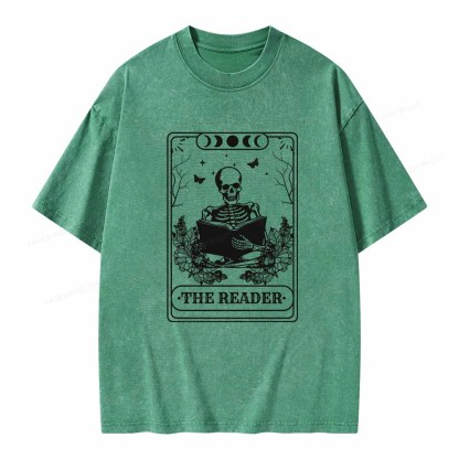 Pagewings The Reader Unisex Washed T-shirt