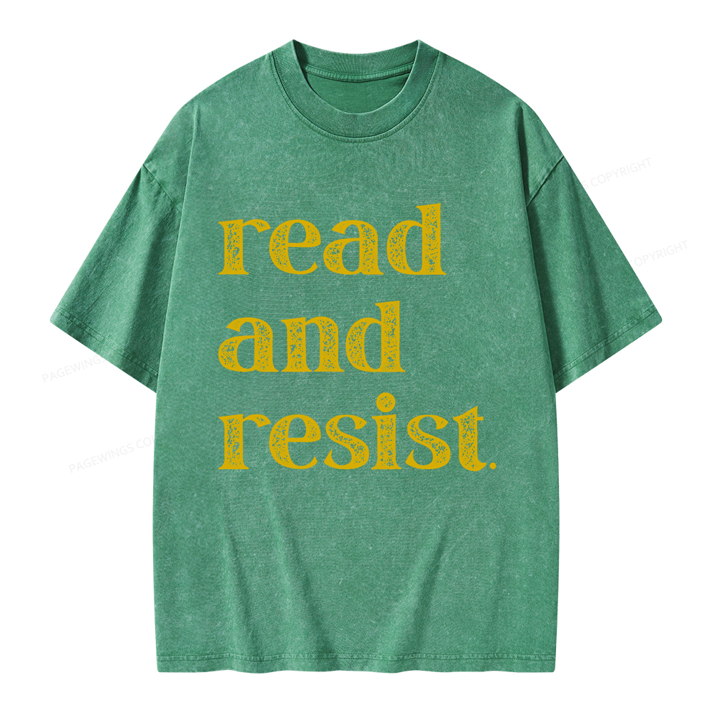 Pagewings Read And Resist Unisex Washed T-shirt