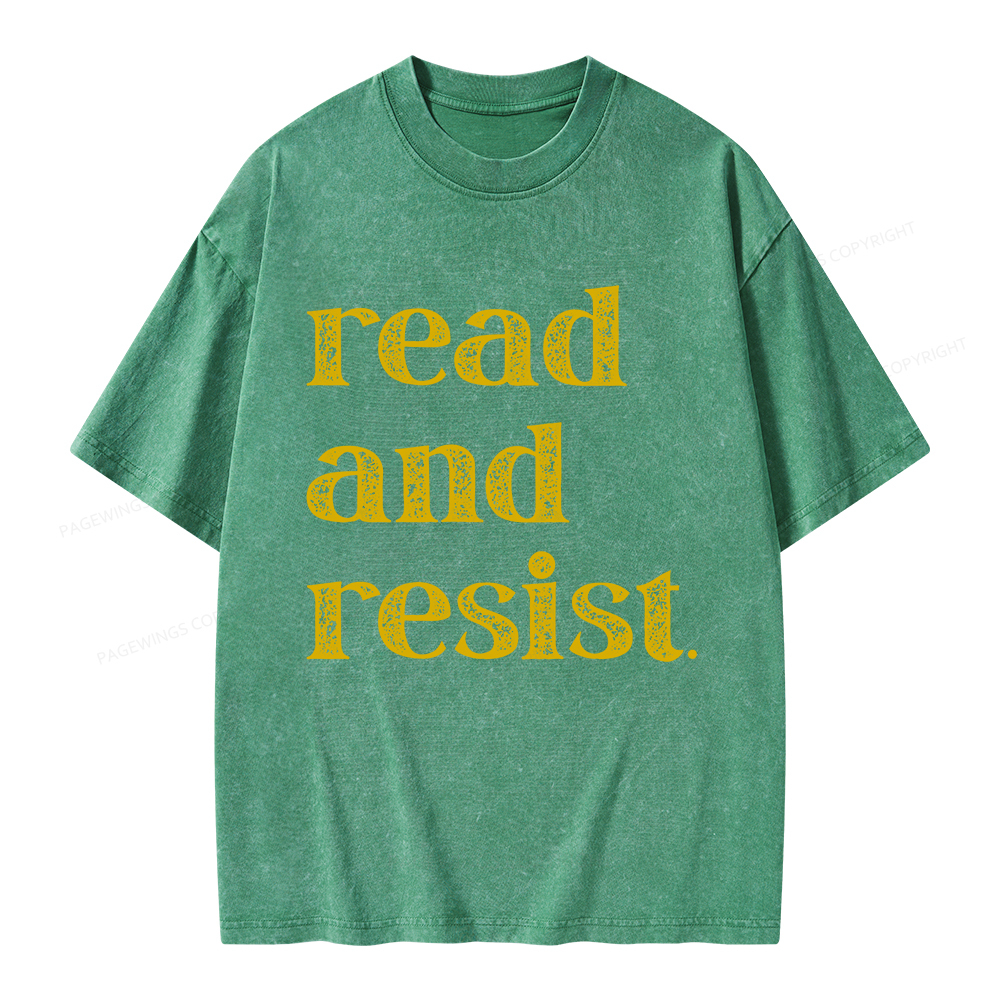 Pagewings Read And Resist Unisex Washed T-shirt