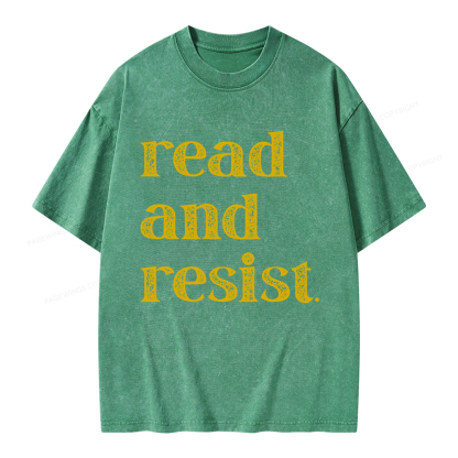 Pagewings Read And Resist Unisex Washed T-shirt