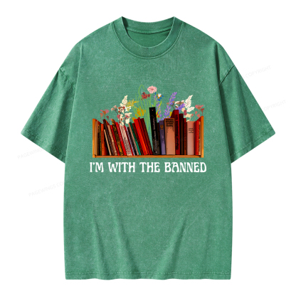 Pagewings I'm With The Banned Unisex Washed T-shirt