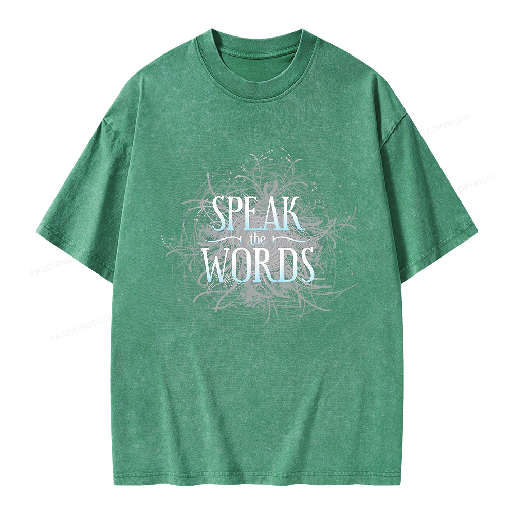 Pagewings Speak The Words Unisex Washed T-shirt