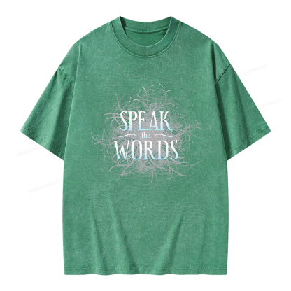 Pagewings Speak The Words Unisex Washed T-shirt