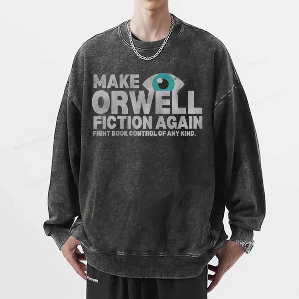 Pagewings Read Banned Books Unisex Washed Sweatshirt