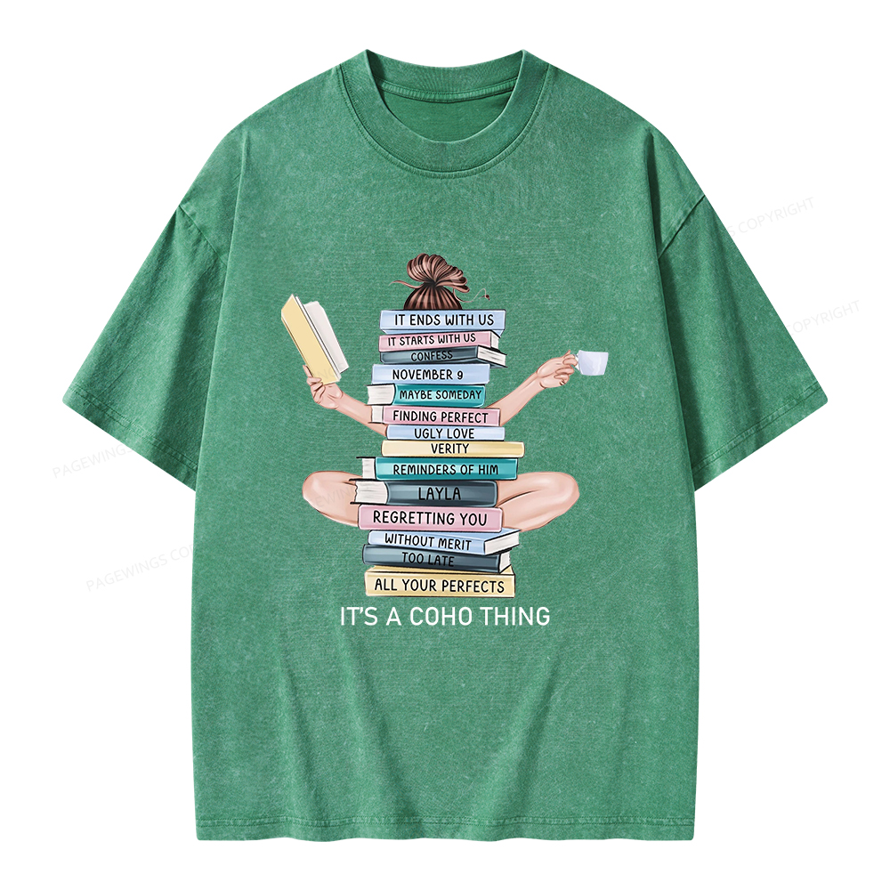 Pagewings Its a CoHo Thing Book Unisex Washed T-shirt