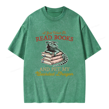 Pagewings I Just Want To Read Books Unisex Washed T-shirt