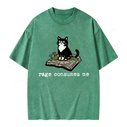 Pagewings Rage Consumes Me Unisex Washed T-shirt