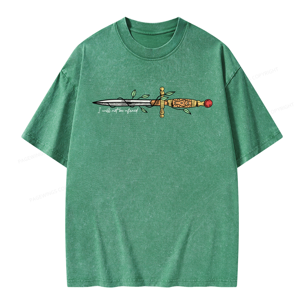 Pagewings I Will Not Be Afraid Unisex Washed T-shirt