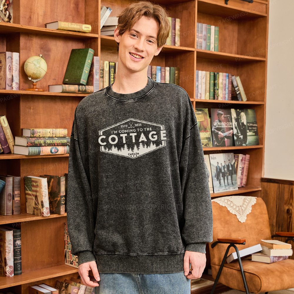 Pagewings Coming To The Cottage Washed Sweatshirt