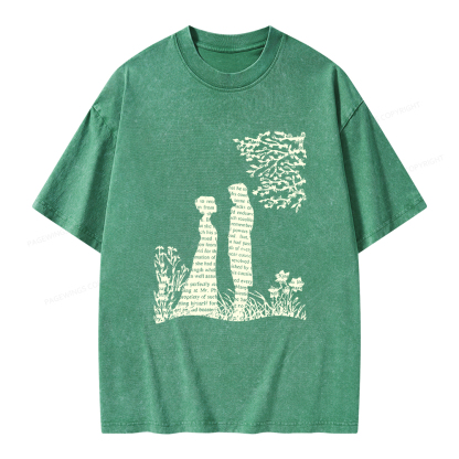 Pagewings Literary Book Lover Unisex Washed T-shirt
