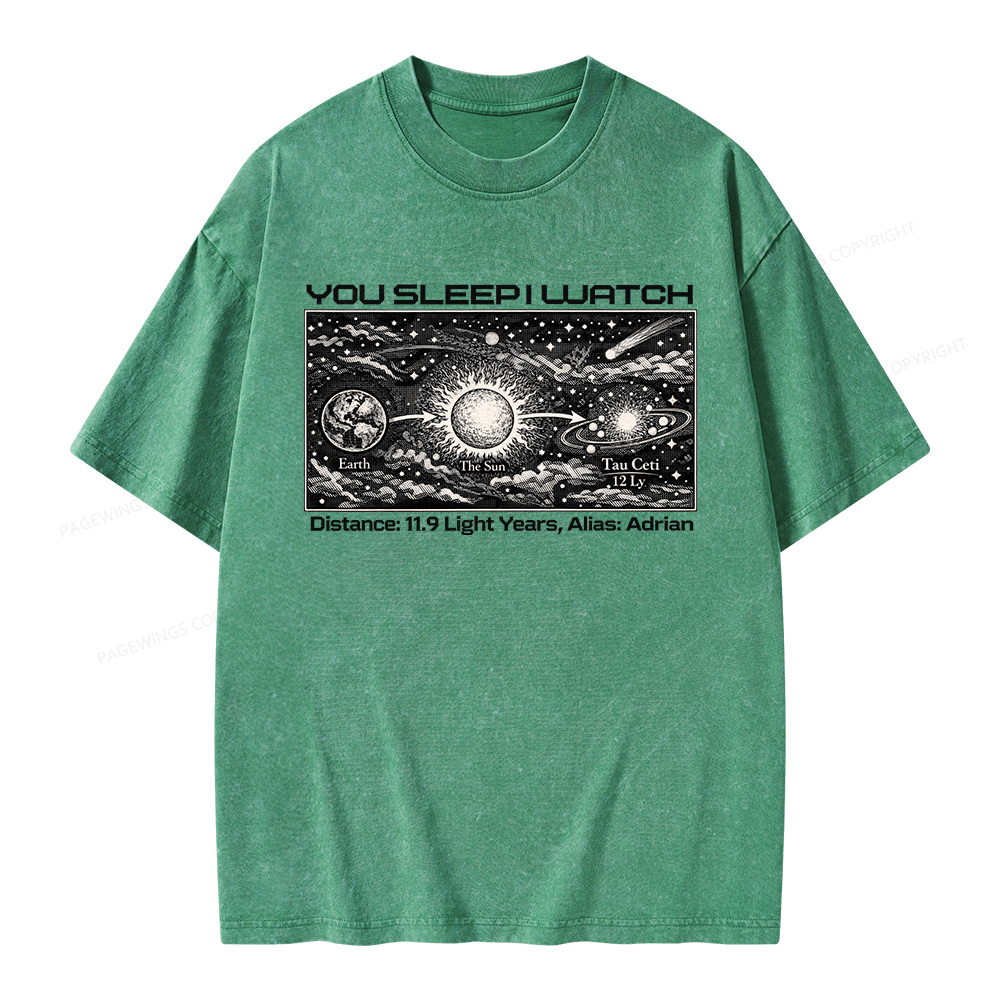 Pagewings Tau Ceti Unisex Washed T-shirt
