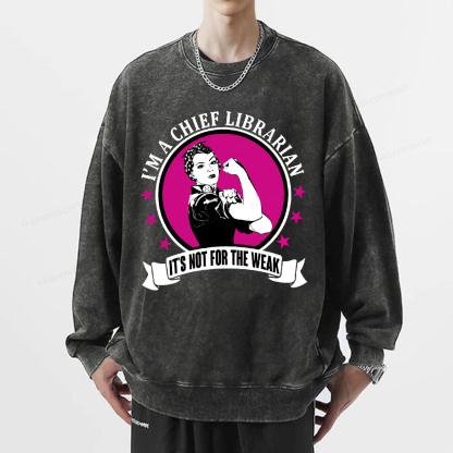 Pagewings Chief Librarian on Women's T-Shirt Unisex Washed Sweatshirt