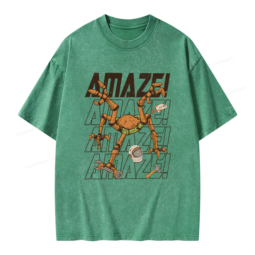 Pagewings AmazeSci Fi Reader Unisex Washed T-shirt