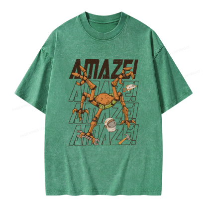 Pagewings AmazeSci Fi Reader Unisex Washed T-shirt