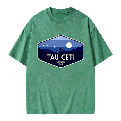 Pagewings Tau Ceti Unisex Washed T-shirt