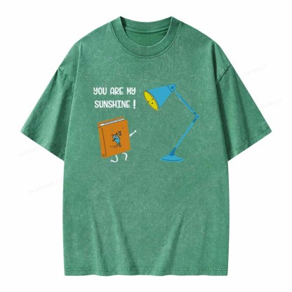 Pagewings You Are My Sunshine book Unisex Washed T-shirt