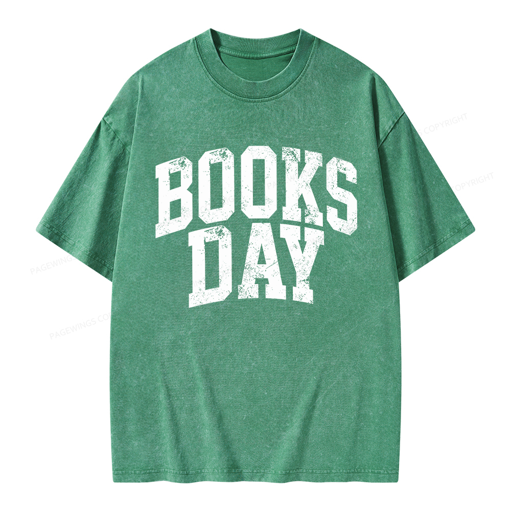 Pagewings Books Day Unisex Washed T-shirt