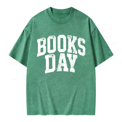 Pagewings Books Day Unisex Washed T-shirt