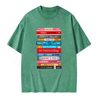 Pagewings Personalised Books Mother's Day Unisex Washed T-shirt
