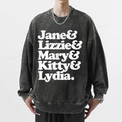 Pagewings Pride and Prejudice Unisex Washed Sweatshirt