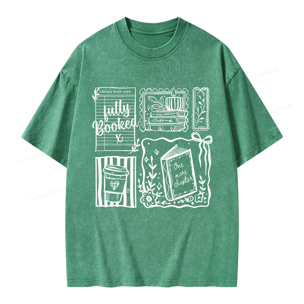 Pagewings Just one more chapter Unisex Washed T-shirt