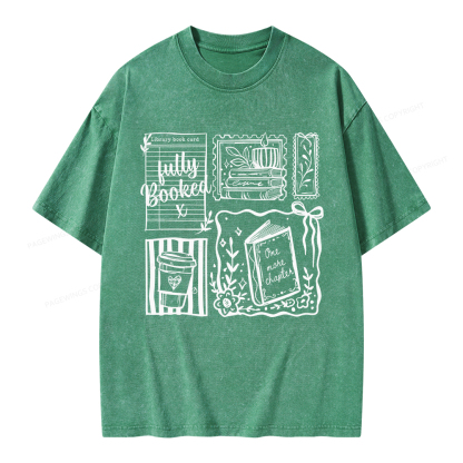 Pagewings Just one more chapter Unisex Washed T-shirt