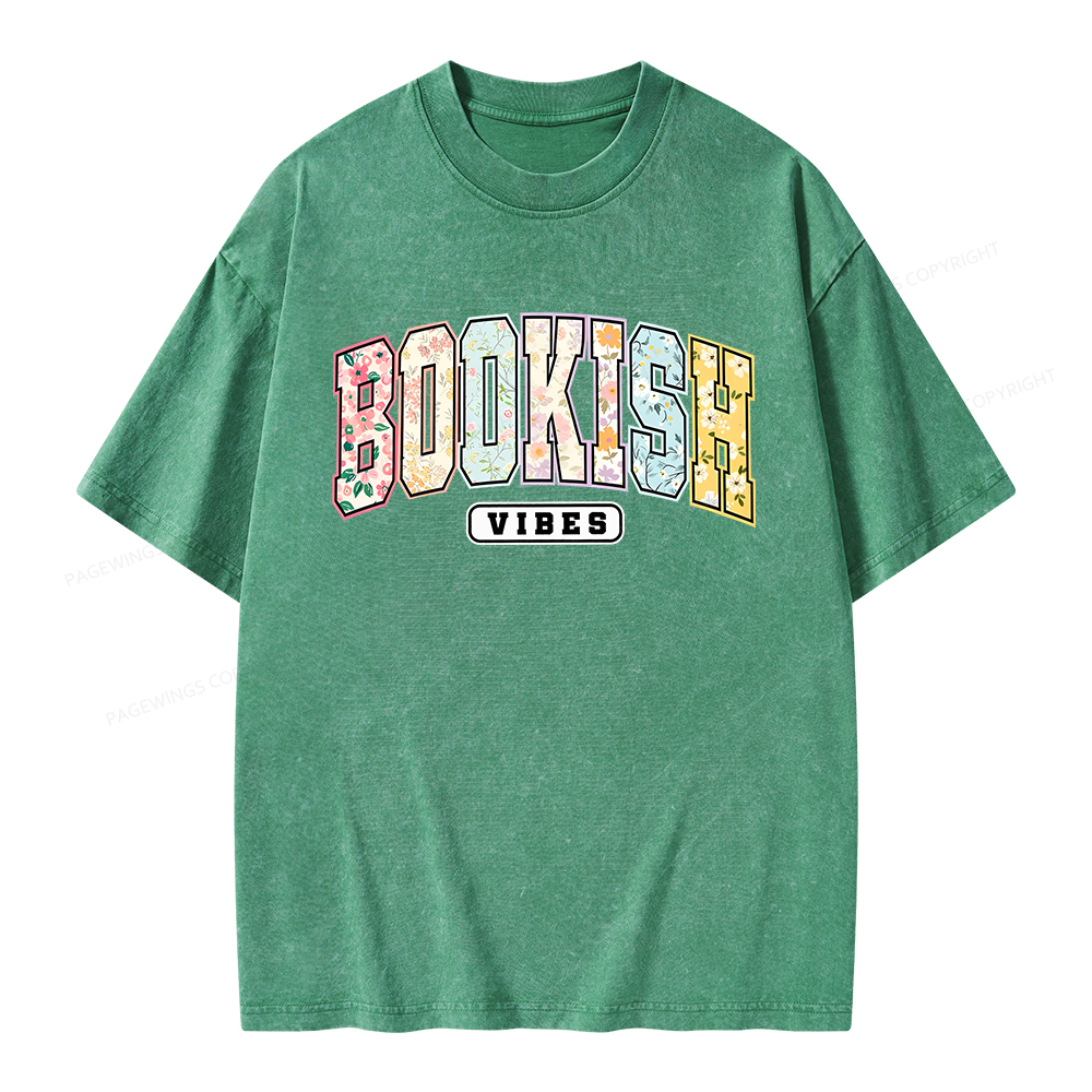 Pagewings Bookish Vibes Unisex Washed T-shirt