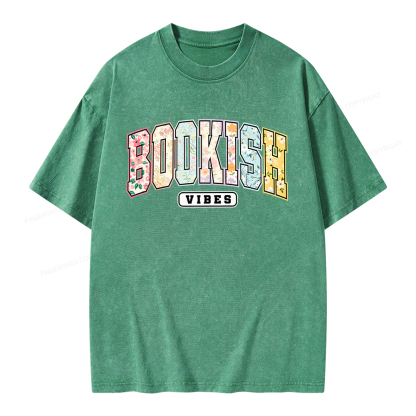 Pagewings Bookish Vibes Unisex Washed T-shirt