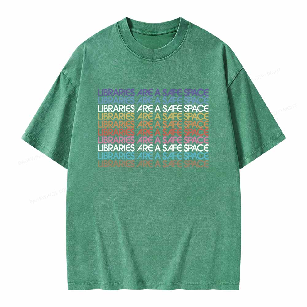 Pagewings Libraries Are For Everyone Unisex Washed T-shirt