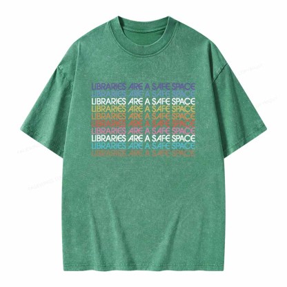 Pagewings Libraries Are For Everyone Unisex Washed T-shirt