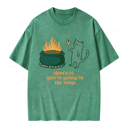 Pagewings You’re Going In The Soup Unisex Washed T-shirt
