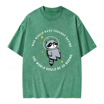 Pagewings Saving The World Could Be So Boring Unisex Washed T-shirt