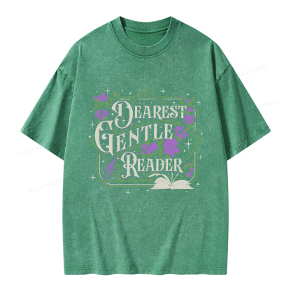 Pagewings Dearest Gentle Reader Unisex Washed T-shirt