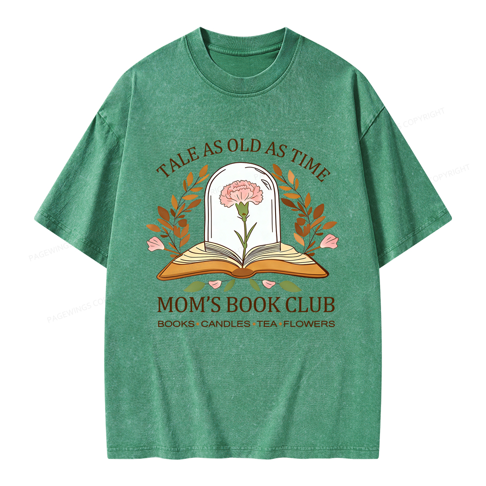 Pagewings Mom's Book Club Unisex Washed T-shirt