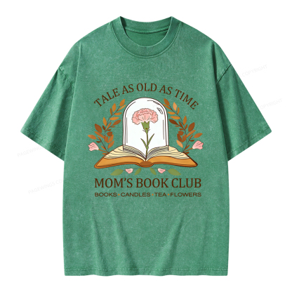 Pagewings Mom's Book Club Unisex Washed T-shirt