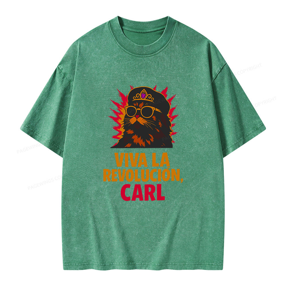 Pagewings Viva La Revolucion Unisex Washed T-shirt