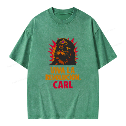 Pagewings Viva La Revolucion Unisex Washed T-shirt