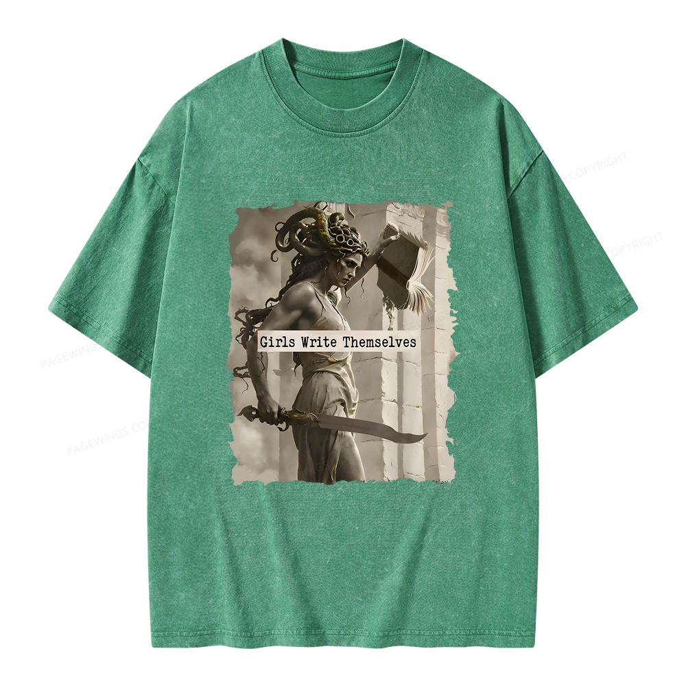 Pagewings Girls Will Be Girls Unisex Washed T-shirt