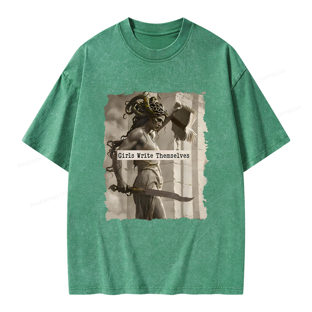 Pagewings Girls Will Be Girls Unisex Washed T-shirt